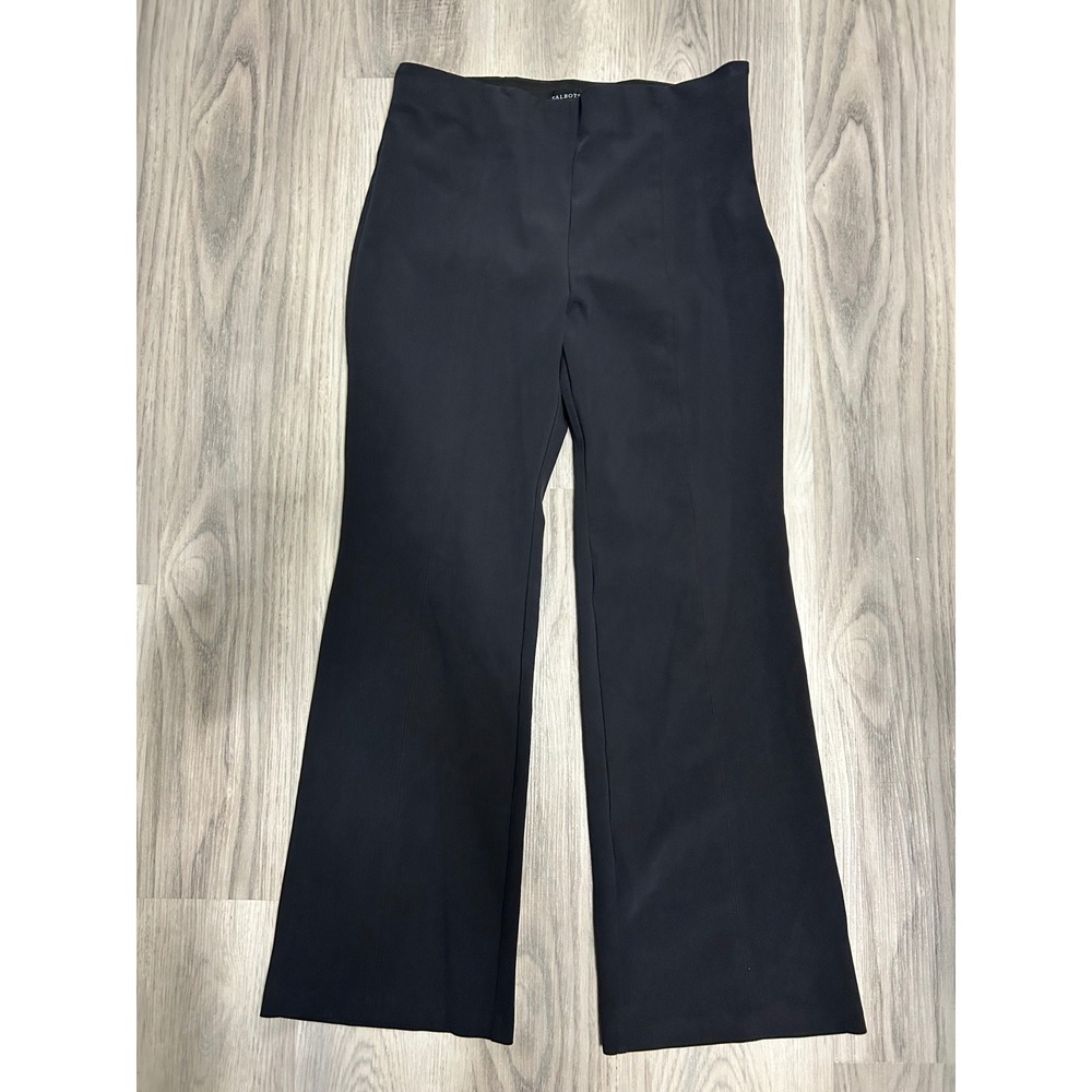 Talbots Women Black Portland Trouser Pants Flare‎ Leg Stretch Size 14